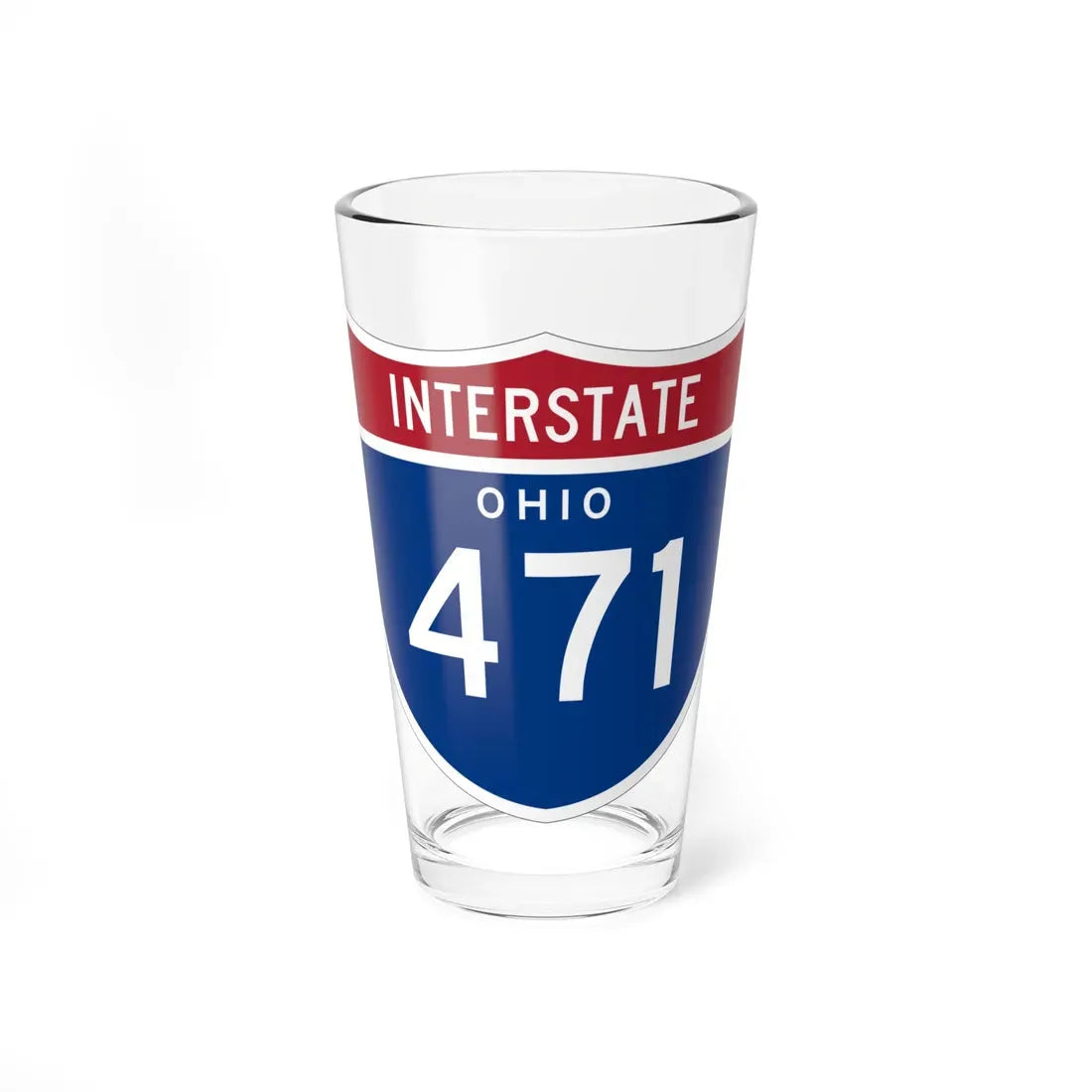 I-471 OH 1961 (Ohio) (Road Sign) Pint Glass 16oz 16oz - Go Mug Yourself