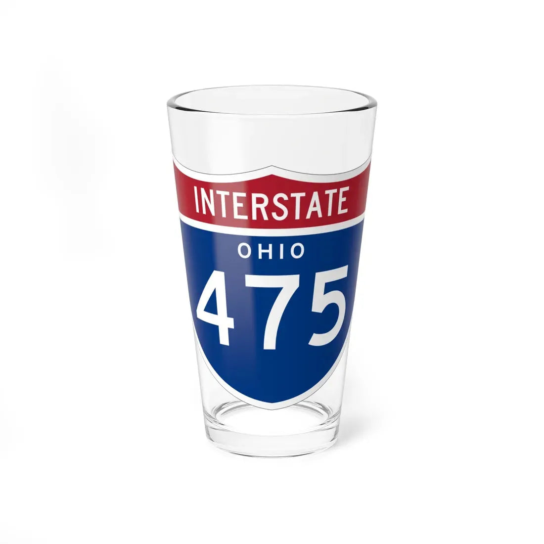 I-475 OH 1961 (Ohio) (Road Sign) Pint Glass 16oz 16oz - Go Mug Yourself