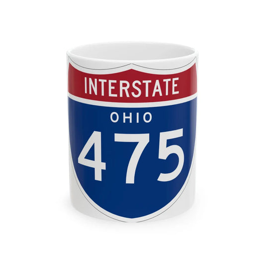 I-475 OH 1961 (Ohio) (Road Sign) White Coffee Mug 11oz - Go Mug Yourself