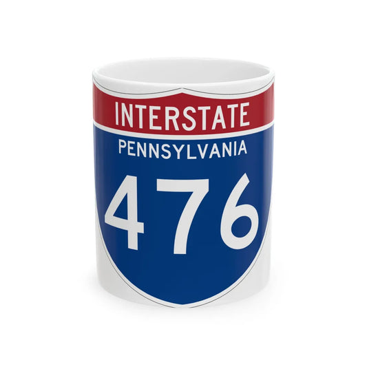I-476 PA 1961 (Pennsylvania) (Road Sign) White Coffee Mug 11oz - Go Mug Yourself