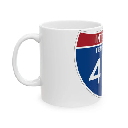 I-476 PA 1961 (Pennsylvania) (Road Sign) White Coffee Mug - Go Mug Yourself