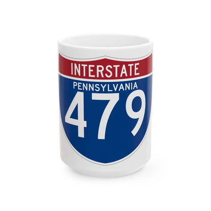 I-479 PA (Pennsylvania) (Road Sign) White Coffee Mug 15oz - Go Mug Yourself