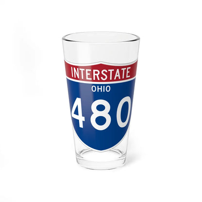 I-480 OH Metric (Ohio) (Road Sign) Pint Glss 16oz 16oz - Go Mug Yourself
