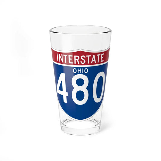 I-480 OH (Ohio) (Road Sign) Pint Glass 16oz 16oz - Go Mug Yourself