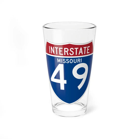 I-49 MO (Missouri) (Road Sign) Pint Glass 16oz 16oz - Go Mug Yourself