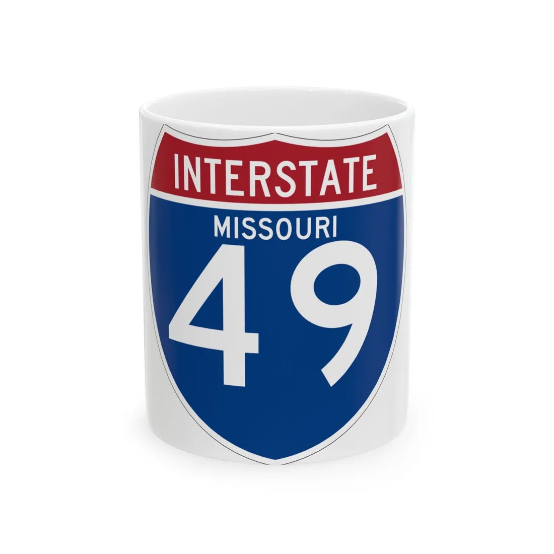 I-49 MO (Missouri) (Road Sign) White Coffee Mug 11oz - Go Mug Yourself