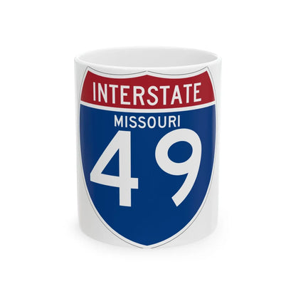 I-49 MO (Missouri) (Road Sign) White Coffee Mug 11oz - Go Mug Yourself