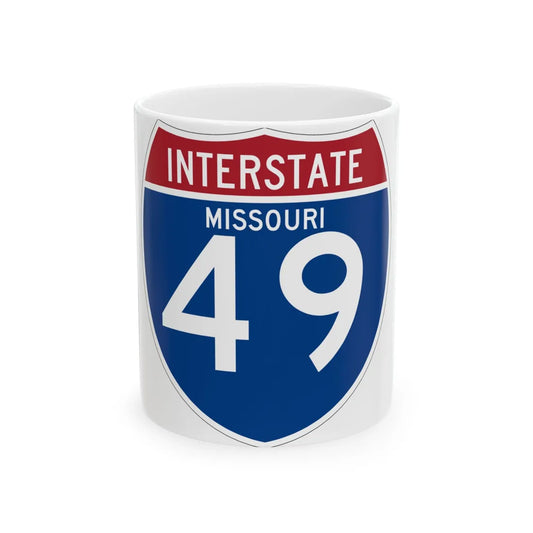 I-49 MO (Missouri) (Road Sign) White Coffee Mug 11oz - Go Mug Yourself