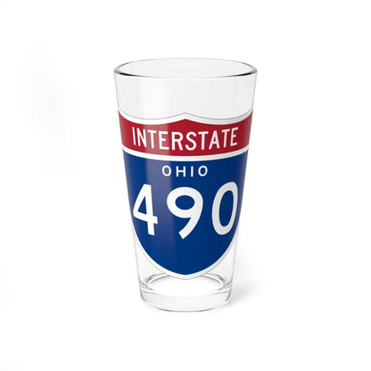 I-490 OH 1961 (Ohio) (Road Sign) Pint Glass 16oz 16oz - Go Mug Yourself