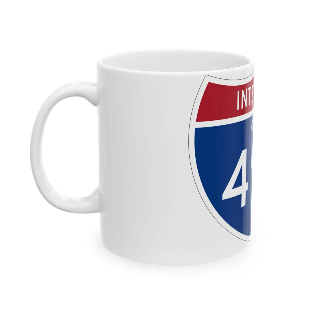 I-490 OH 1961 (Ohio) (Road Sign) White Coffee Mug - Go Mug Yourself
