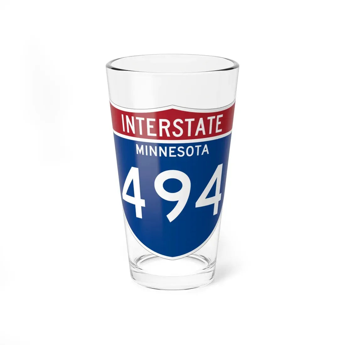 I-494 MN 1961 (Minnesota) (Road Sign) Pint Glass 16oz 16oz - Go Mug Yourself