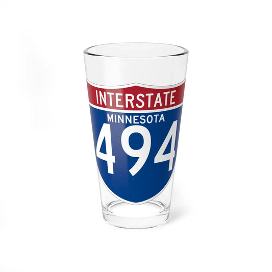 I-494 MN (Minnesota) (Road Sign) Pint Glass 16oz 16oz - Go Mug Yourself