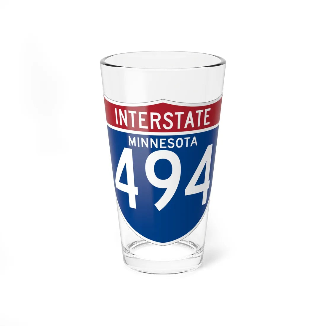 I-494 MN (Minnesota) (Road Sign) Pint Glss 16oz 16oz - Go Mug Yourself