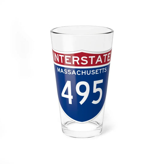 I-495 MA (Massachusetts) (Road Sign) Pint Glass 16oz 16oz - Go Mug Yourself