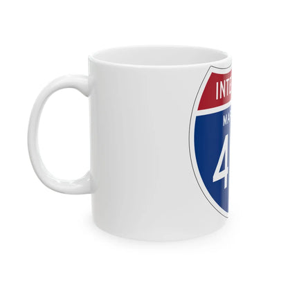 I-495 MD 1957 (Maryland) (Road Sign) White Coffee Mug - Go Mug Yourself
