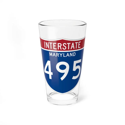 I-495 MD Metric (Maryland) (Road Sign) Pint Glass 16oz 16oz - Go Mug Yourself