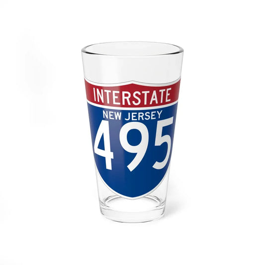 I-495 NJ (New Jersey) (Road Sign) Pint Glass 16oz 16oz - Go Mug Yourself