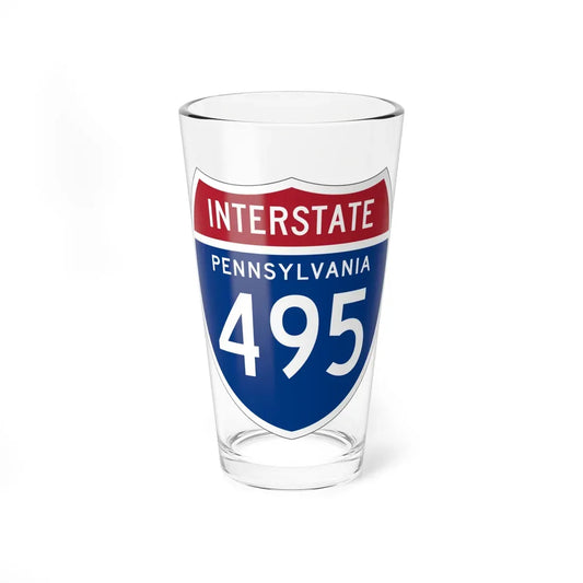 I-495 PA 1957 (Pennsylvania) (Road Sign) Pint Glass 16oz 16oz - Go Mug Yourself