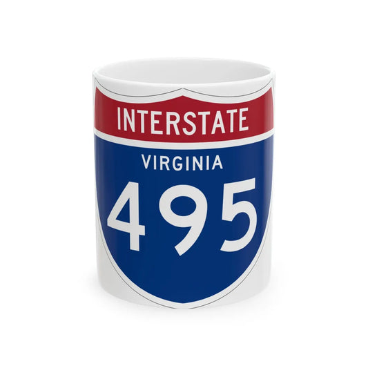I-495 VA 1961 (Virginia) (Road Sign) White Coffee Mug 11oz - Go Mug Yourself