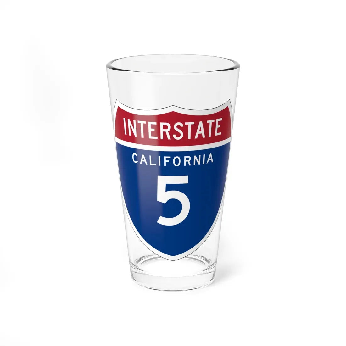 I-5 CA (California) (Road Sign) Pint Glass 16oz 16oz - Go Mug Yourself