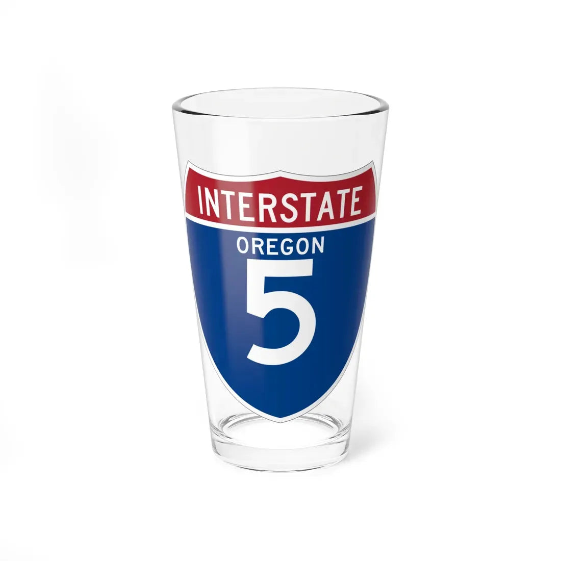 I-5 OR (Oregon) (Road Sign) Pint Glass 16oz 16oz - Go Mug Yourself