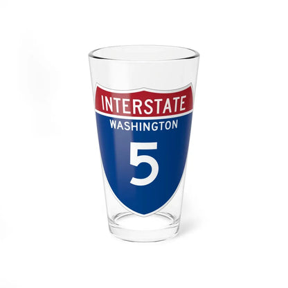 I-5 WA Metric (Washington) (Road Sign) Pint Glass 16oz 16oz - Go Mug Yourself