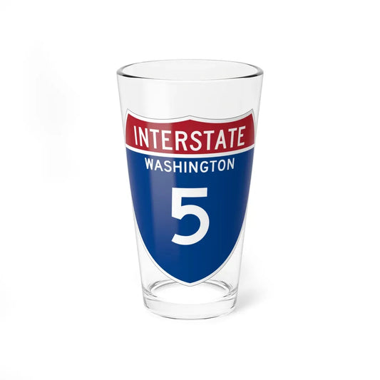 I-5 WA Metric (Washington) (Road Sign) Pint Glass 16oz 16oz - Go Mug Yourself