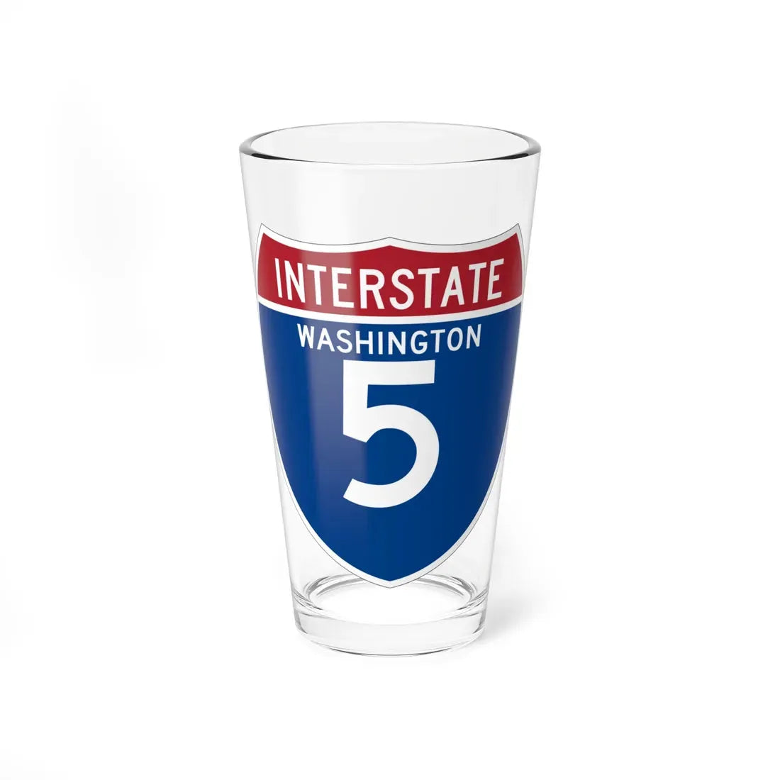 I-5 WA (Washington) (Road Sign) Pint Glass 16oz 16oz - Go Mug Yourself
