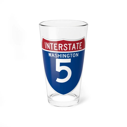 I-5 WA (Washington) (Road Sign) Pint Glass 16oz 16oz - Go Mug Yourself