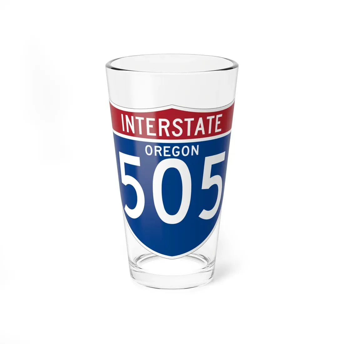 I-505 OR (Oregon) (Road Sign) Pint Glass 16oz 16oz - Go Mug Yourself