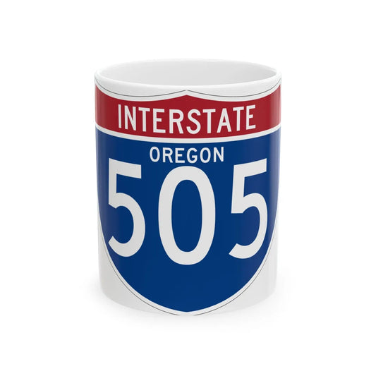 I-505 OR (Oregon) (Road Sign) White Coffee Mug 11oz - Go Mug Yourself