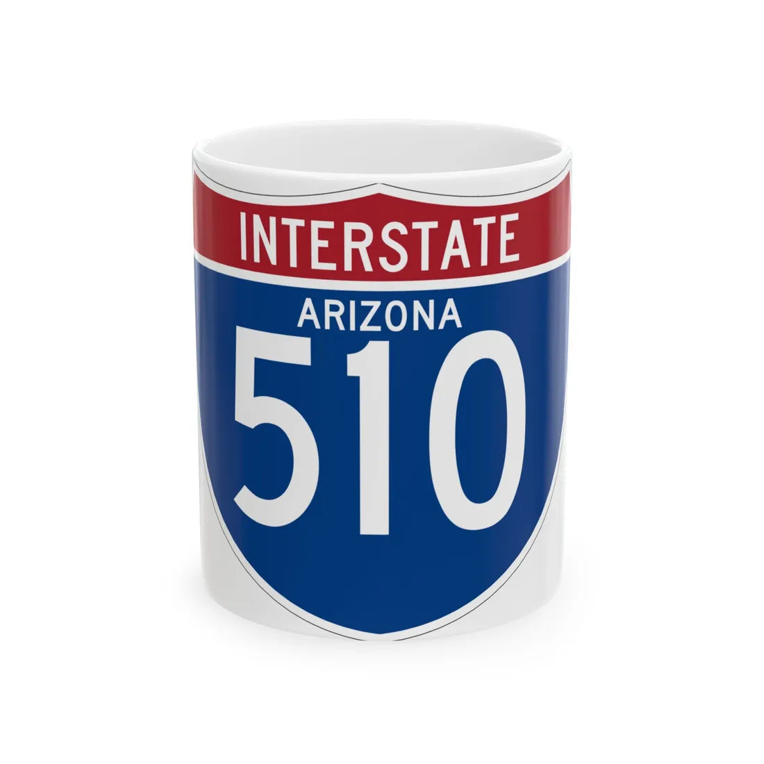 I-510 AZ (Arizona) (Road Sign) White Coffee Mug 11oz - Go Mug Yourself