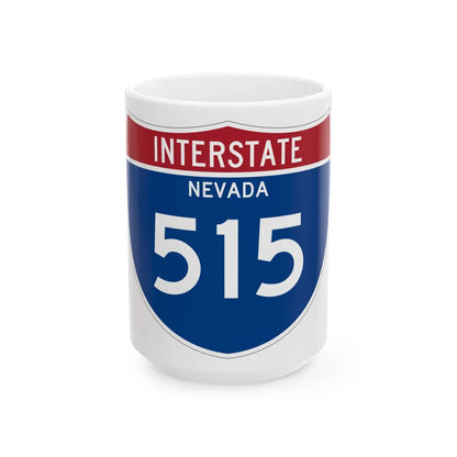 I-515 NV Metric (Nevada) (Road Sign) White Coffee Mug 15oz - Go Mug Yourself