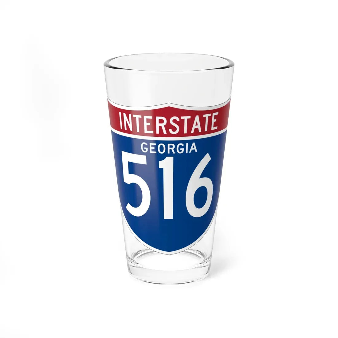 I-516 GA (Georgia) (Road Sign) Pint Glass 16oz 16oz - Go Mug Yourself