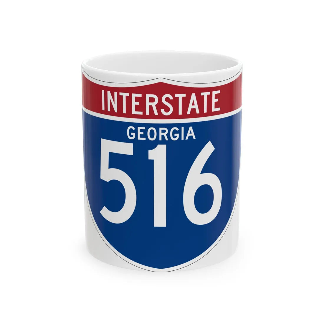 I-516 GA (Georgia) (Road Sign) White Coffee Mug 11oz - Go Mug Yourself