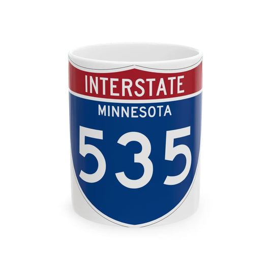 I-535 MN 1961 (Minnesota) (Road Sign) White Coffee Mug 11oz - Go Mug Yourself