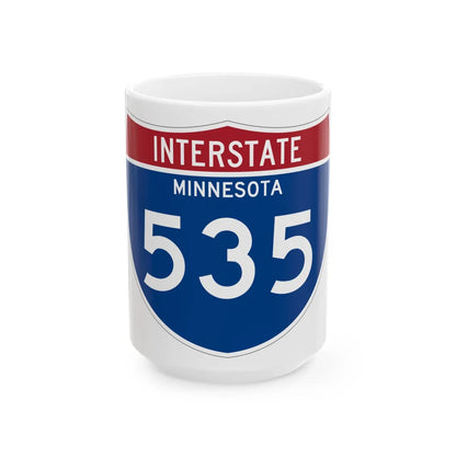 I-535 MN 1961 (Minnesota) (Road Sign) White Coffee Mug 15oz - Go Mug Yourself
