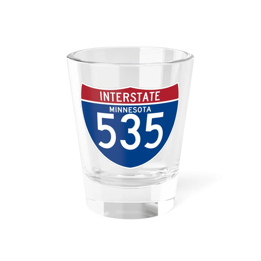 I-535 MN (Minnesota) (Road Sign) Shot Glass 1.5oz 1.5oz - Go Mug Yourself
