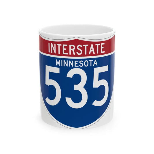 I-535 MN (Minnesota) (Road Sign) White Coffee Mug 11oz - Go Mug Yourself