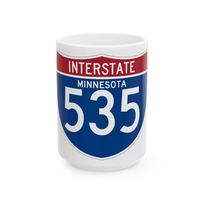 I-535 MN (Minnesota) (Road Sign) White Coffee Mug 15oz - Go Mug Yourself
