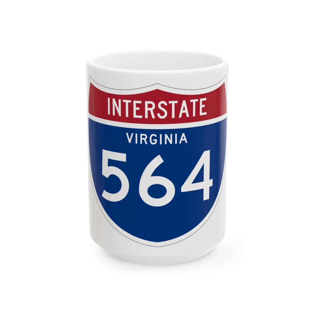 I-564 VA 1961 (Virginia) (Road Sign) White Coffee Mug 15oz - Go Mug Yourself