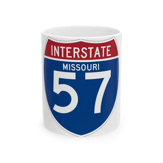 I-57 MO (Missouri) (Road Sign) White Coffee Mug 11oz - Go Mug Yourself