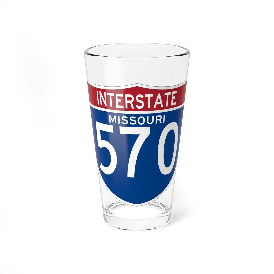 I-570 MO (Missouri) (Road Sign) Pint Glass 16oz 16oz - Go Mug Yourself
