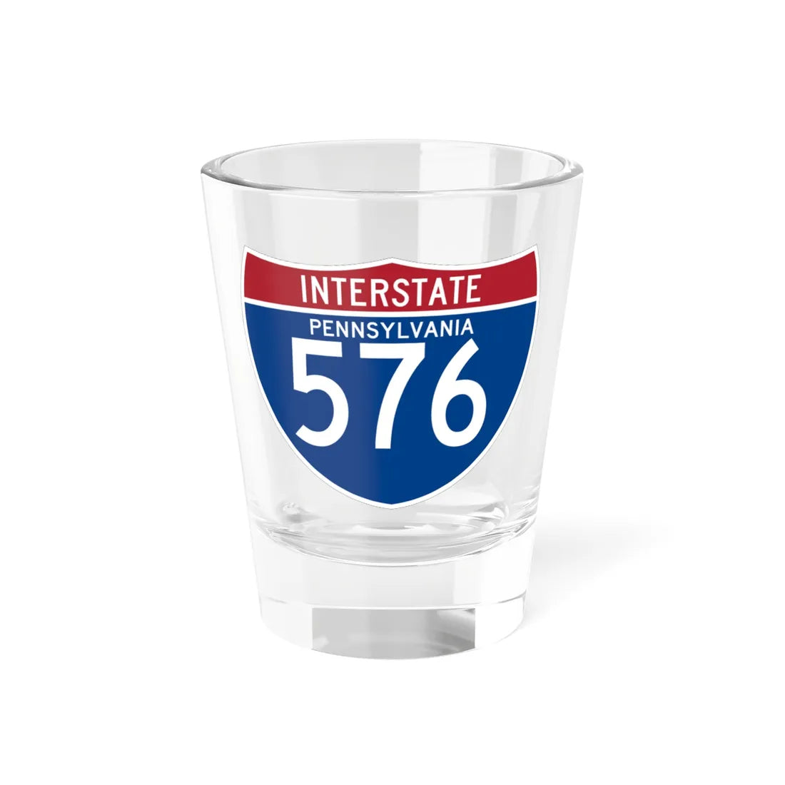 I-576 PA (Pennsylvania) (Road Sign) Shot Glass 1.5oz 1.5oz - Go Mug Yourself