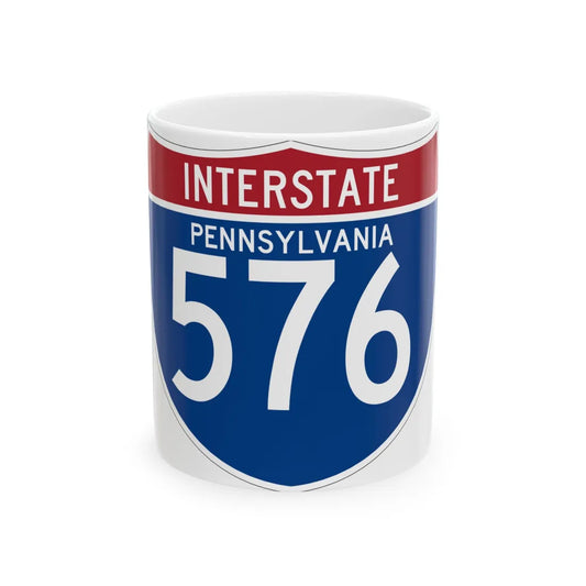 I-576 PA (Pennsylvania) (Road Sign) White Coffee Mug 11oz - Go Mug Yourself