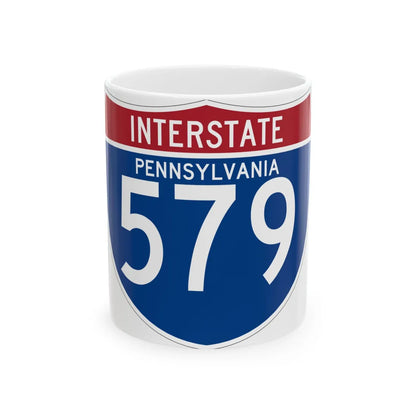 I-579 PA (Pennsylvania) (Road Sign) White Coffee Mug 11oz - Go Mug Yourself