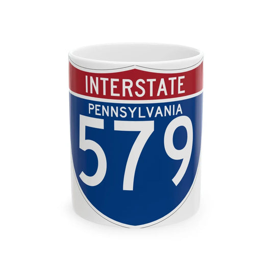I-579 PA (Pennsylvania) (Road Sign) White Coffee Mug 11oz - Go Mug Yourself