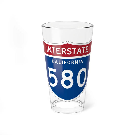I-580 CA (California) (Road Sign) Pint Glass 16oz 16oz - Go Mug Yourself