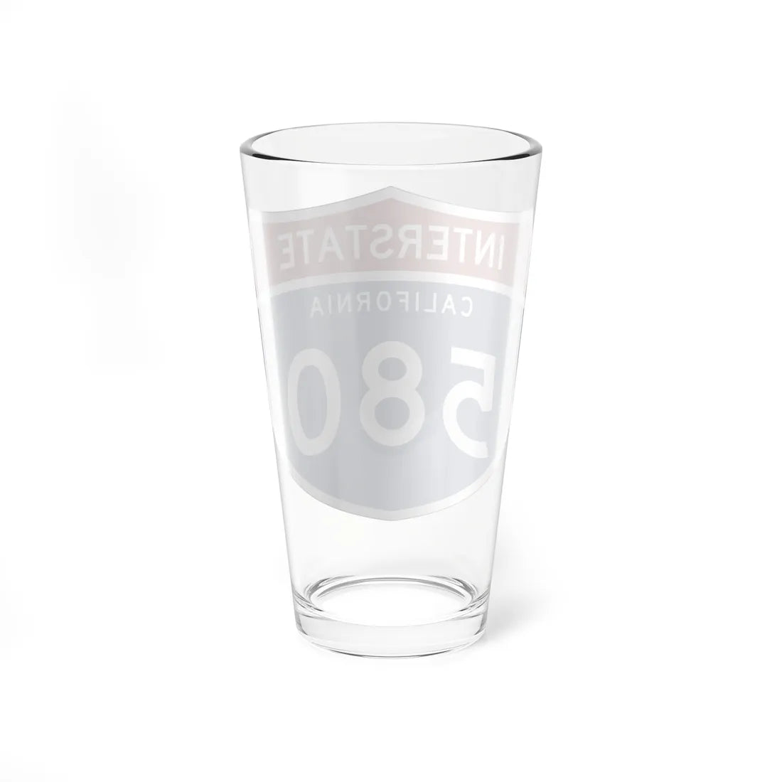 I-580 CA (California) (Road Sign) Pint Glass 16oz - Go Mug Yourself