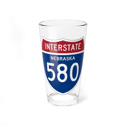 I-580 NE 1957 (Nebraska) (Road Sign) Pint Glass 16oz 16oz - Go Mug Yourself